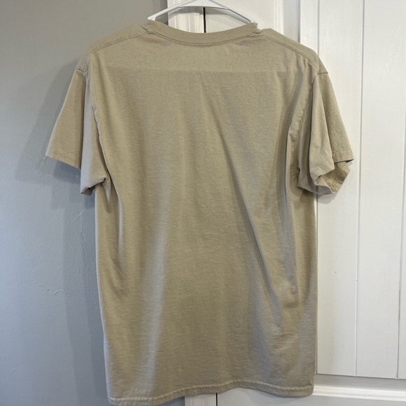 Gildan Beige Tee with Floral Graphic - Picture 3 of 3